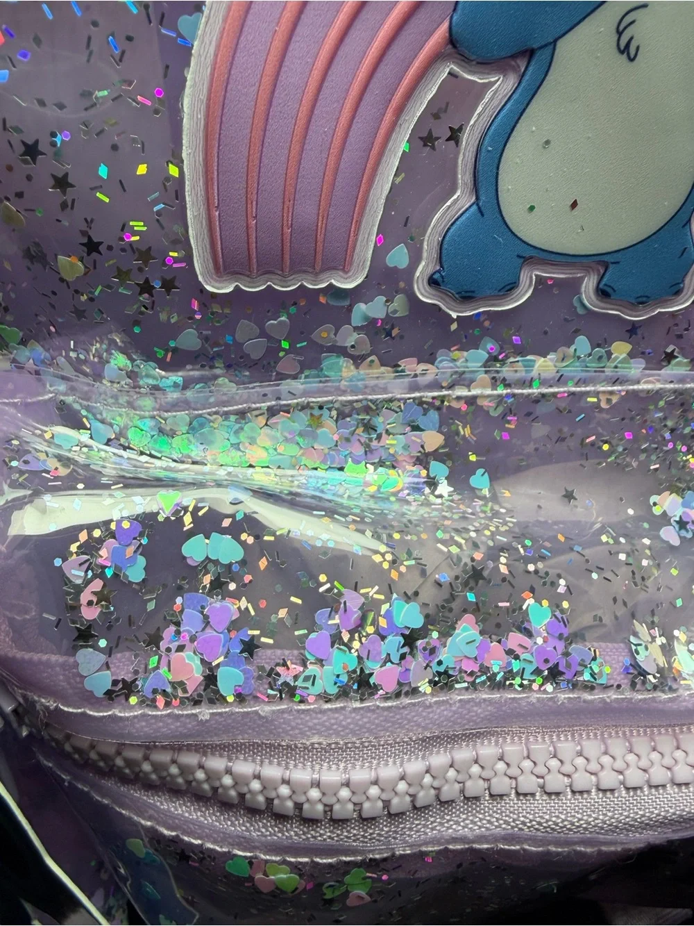 Stitch Purple Glitter Backpack Bundle